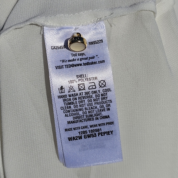 Ted Baker flowy white beaded blouse - Picture 4 of 9